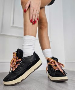 Donna DORATON Srl | Evangeline - Sneakers Donna Con Fiocco Nero