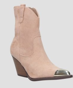 Donna DORATON Srl | Sissie - Stivaletti Texani Punta In Metallo Khaki