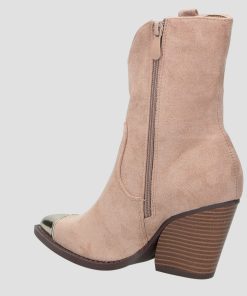 Donna DORATON Srl | Sissie - Stivaletti Texani Punta In Metallo Khaki