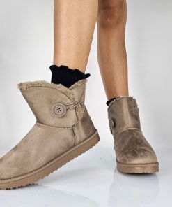 Donna DORATON Srl | Gunhild - Stivaletti Donna Invernali Con Ecopelliccia Khaki