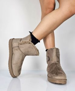 Donna DORATON Srl | Gunhild - Stivaletti Donna Invernali Con Ecopelliccia Khaki