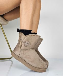 Donna DORATON Srl | Gunhild - Stivaletti Donna Invernali Con Ecopelliccia Khaki