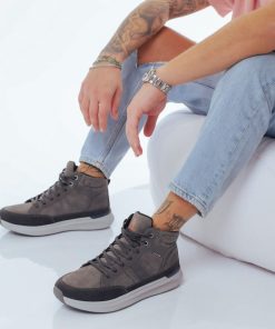 Uomo DORATON Srl | Denis - Sneakers Uomo Alta Grigio