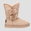 Donna DORATON Srl | Priscilla - Stivaletti Ecopelliccia Con Fiocchi Camel