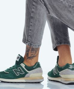 Uomo DORATON Srl | New Balance - 574 - Sneakers Uomo Verde/Grigio