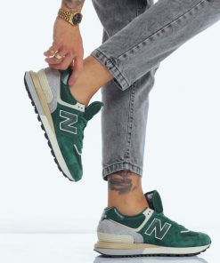 Uomo DORATON Srl | New Balance - 574 - Sneakers Uomo Verde/Grigio