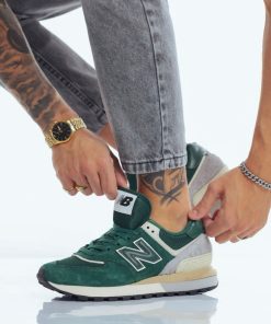 Uomo DORATON Srl | New Balance - 574 - Sneakers Uomo Verde/Grigio