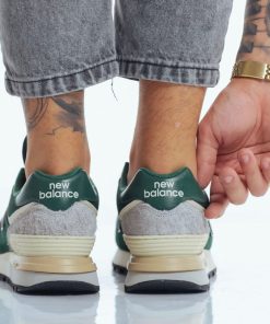 Uomo DORATON Srl | New Balance - 574 - Sneakers Uomo Verde/Grigio