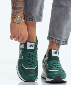 Uomo DORATON Srl | New Balance - 574 - Sneakers Uomo Verde/Grigio