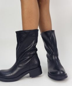 Donna DORATON Srl | Maddalena - Stivaletti Bikers Donna Tacco 5 Cm Nero