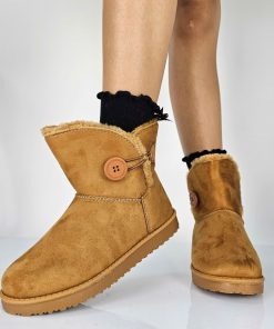 Donna DORATON Srl | Gunhild - Stivaletti Donna Invernali Con Ecopelliccia Camel