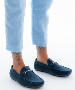 Uomo DORATON Srl | Leonal - Mocassino Uomo Con Morsetto Blu