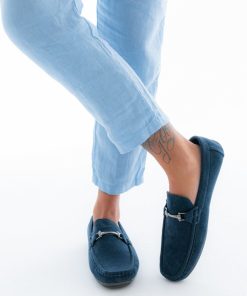 Uomo DORATON Srl | Leonal - Mocassino Uomo Con Morsetto Blu