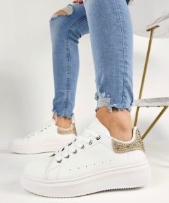 Donna DORATON Srl | Iridea - Sneakers Donna Tempo Libero Bianco/Oro