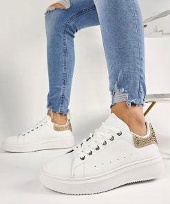 Donna DORATON Srl | Iridea - Sneakers Donna Tempo Libero Bianco/Oro