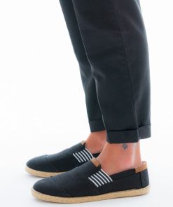 Uomo DORATON Srl | Moza-X - Espadrillas Uomo In Tessuto Nero