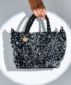 Donna DORATON Srl | Madrid - Borsa Donna Paillettes Con Tracolla Argento