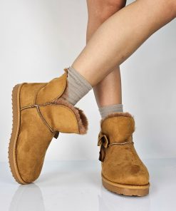 Donna DORATON Srl | Ingela - Stivaletti Donna Invernali Con Ecopelliccia Camel