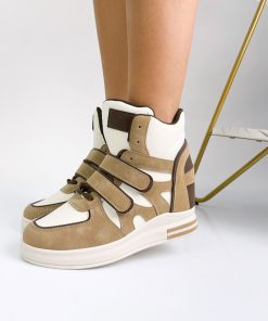 Donna DORATON Srl | Ellinor - Sneakers Donna Con Zeppa Interna Beige