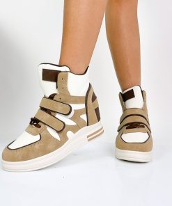 Donna DORATON Srl | Ellinor - Sneakers Donna Con Zeppa Interna Beige