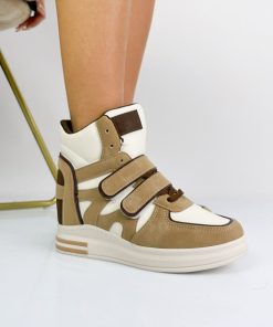 Donna DORATON Srl | Ellinor - Sneakers Donna Con Zeppa Interna Beige