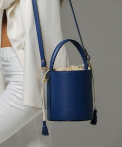 Donna DORATON Srl | Amburgo - Borsa Donna A Mano E Tracolla In Vera Pelle Blu