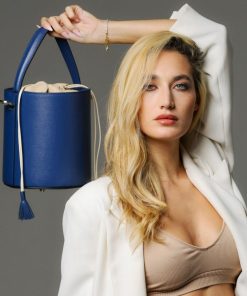 Donna DORATON Srl | Amburgo - Borsa Donna A Mano E Tracolla In Vera Pelle Blu