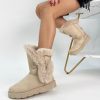 Donna DORATON Srl | Amada - Stivaletti Invernali Donna Con Ecopelliccia Beige