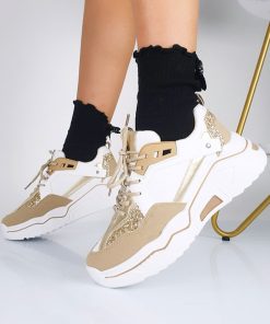 Donna DORATON Srl | Katrin - Sneakers Donna Fondo Alto Oro