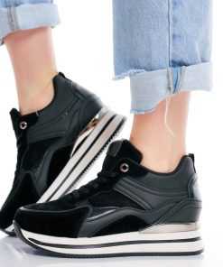 Donna DORATON Srl | Edda - Sneakers Donna Con Platform Nero