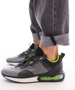 Uomo DORATON Srl | Bazaar Charm - Sneakers Tecniche Uomo Grigio Verde