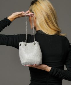 Donna DORATON Srl | Vienna - Borsa Donna Strass E Tracolla Catena Argento