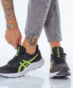 Uomo DORATON Srl | Asics - Jolt 4 - Scarpe Running Uomo Nero/Lime