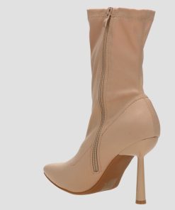 Donna DORATON Srl | Stephanie - Stivaletti Donna In Tessuto Con Tacco In Metallo 10 Cm Beige