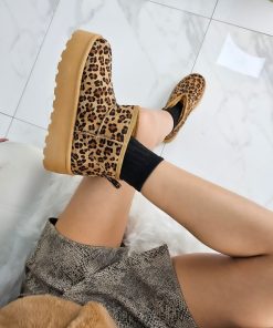 Donna DORATON Srl | Alina - Stivaletti Invernali Donna Con Ecopelliccia Leopard