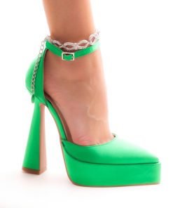 Donna DORATON Srl | Lolita - Decollete Donna Tacco 15 Cm Verde