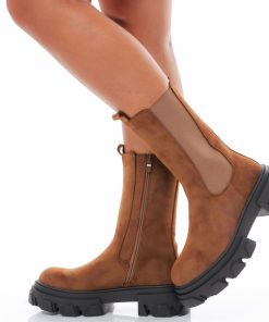 Donna DORATON Srl | Letizia - Stivaletti Donna Con Elastico Camel