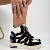 Donna DORATON Srl | Ellinor - Sneakers Donna Con Zeppa Interna Nero