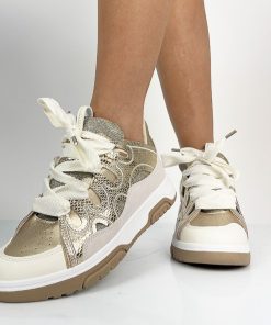 Donna DORATON Srl | Madlyn - Sneakers Donna Moda Oro