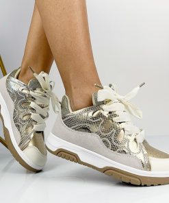 Donna DORATON Srl | Madlyn - Sneakers Donna Moda Oro