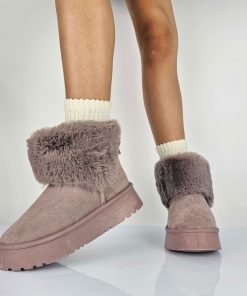 Donna DORATON Srl | Star - Stivaletti Invernali Donna Con Ecopelliccia Khaki