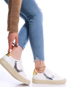 Donna DORATON Srl | Kimberlee - Sneakers Donna Tempo Libero Argento/Oro