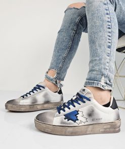 Uomo DORATON Srl | Lars - Sneakers Uomo Tempo Libero Bianco/Blu