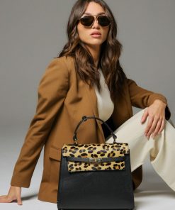 Donna DORATON Srl | Seul - Borsa A Donna A Mano E Con Tracolla In Vera Pelle Leopard