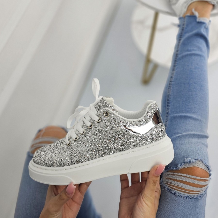 Donna DORATON Srl | Randi - Sneakers Donna Brillanti Argento