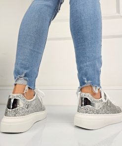 Donna DORATON Srl | Randi - Sneakers Donna Brillanti Argento