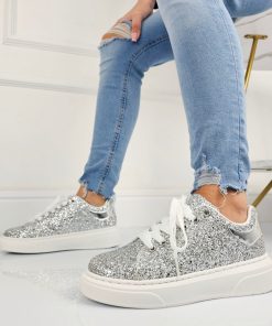 Donna DORATON Srl | Randi - Sneakers Donna Brillanti Argento