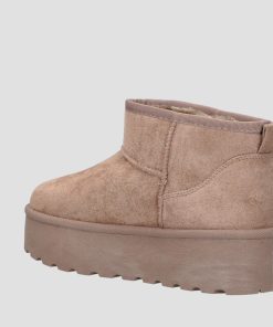 Donna DORATON Srl | Sondra - Stivaletti Platform Donna Invernali Con Ecopelliccia Khaki