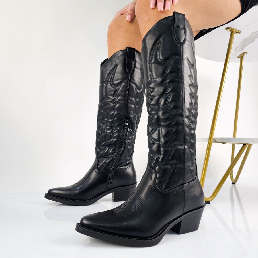 Donna DORATON Srl | Wren - Stivale Texano Nero