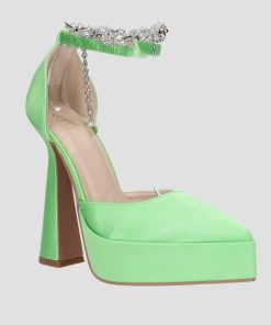 Donna DORATON Srl | Lolita - Decollete Donna Tacco 15 Cm Verde Mela